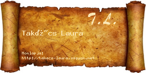 Takács Laura névjegykártya